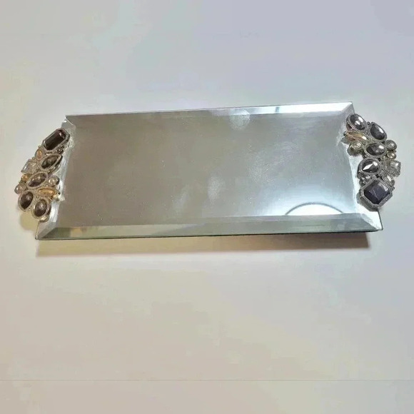 Pier 1 Imports Rhinestone Mirrored Dresser Trinket Tray - Picture 8 of 11